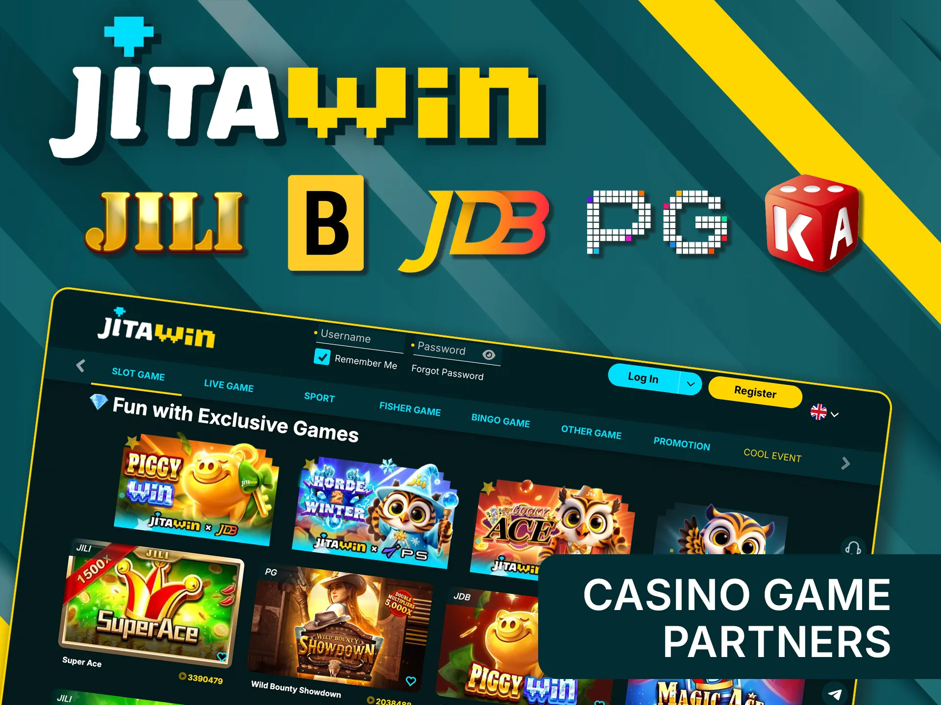 Play top games from trusted partners on JitaWin.
