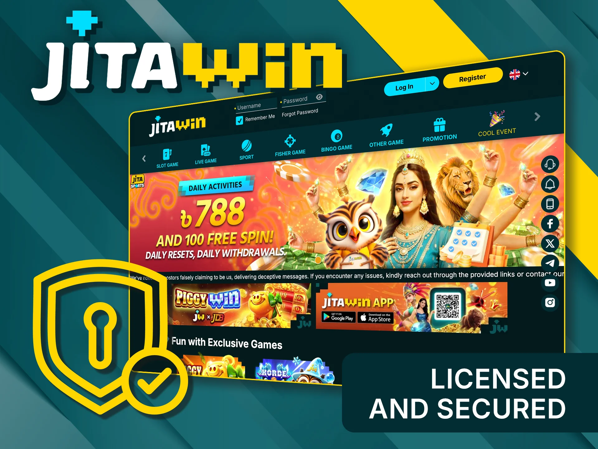 Trust JitaWin’s licensed platform for fair play.